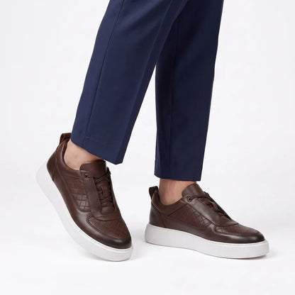 Sneaker Cuir Véritable Matelassé | VELCUIR