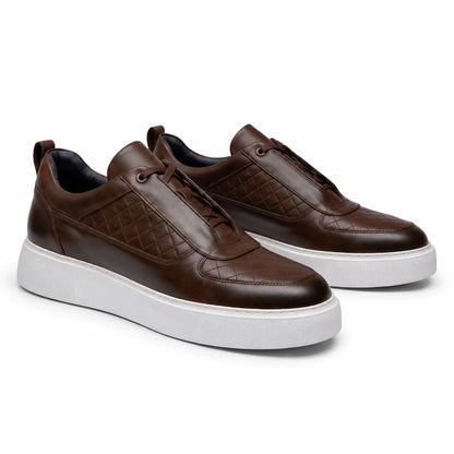 Sneaker Cuir Véritable Matelassé | VELCUIR