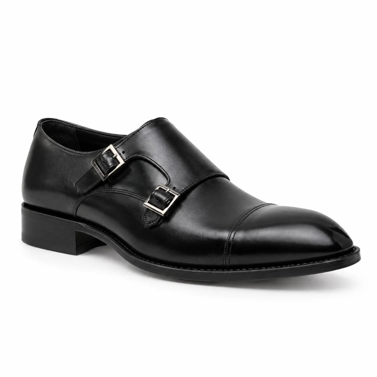 Vittorio - Chaussure Double Boucle en Cuir Pleine Fleur
