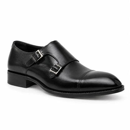 Vittorio - Chaussure Double Boucle en Cuir Pleine Fleur