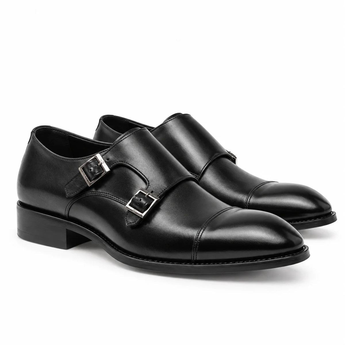 Vittorio - Chaussure Double Boucle en Cuir Pleine Fleur