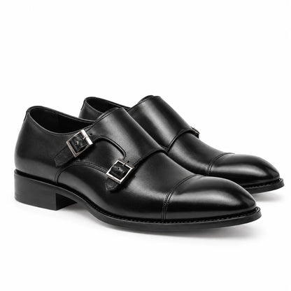 Vittorio - Chaussure Double Boucle en Cuir Pleine Fleur