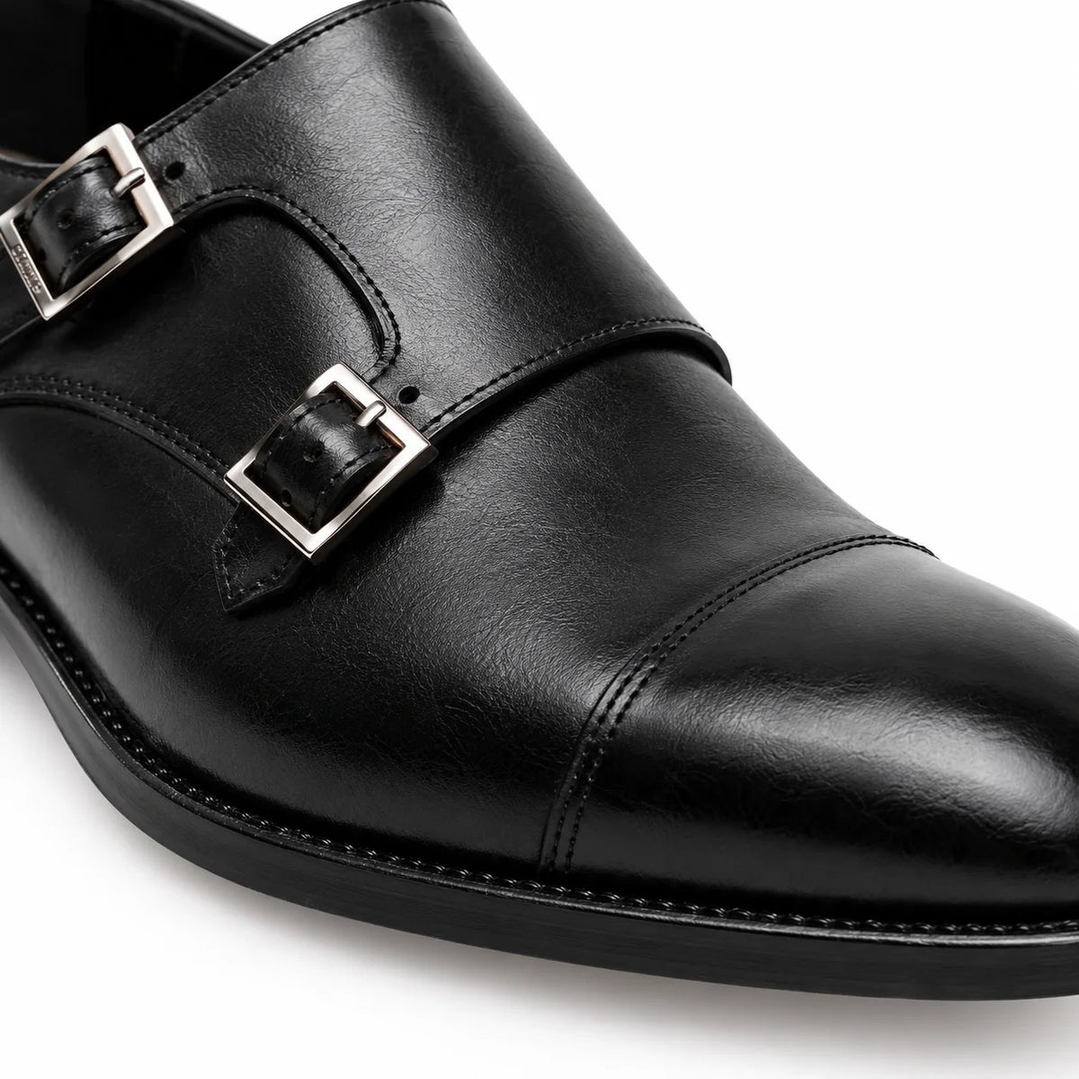 Vittorio - Chaussure Double Boucle en Cuir Pleine Fleur