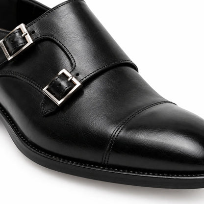 Vittorio - Chaussure Double Boucle en Cuir Pleine Fleur