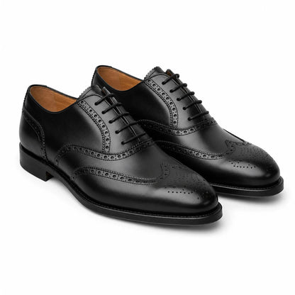 Le Diplomate | Richelieu Wingtip Brogue en Cuir Véritable