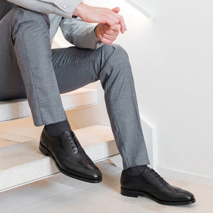 Le Diplomate | Richelieu Wingtip Brogue en Cuir Véritable